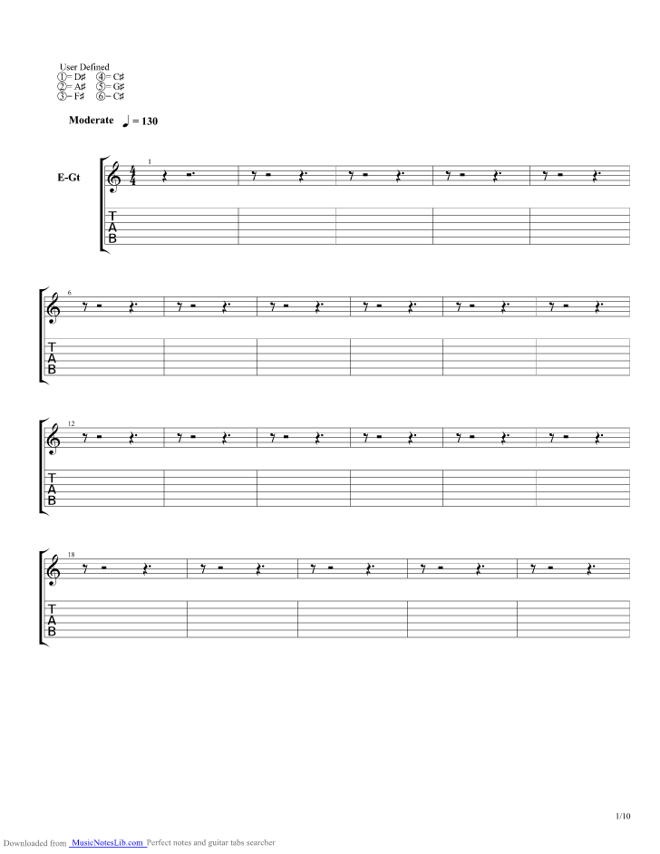 Throwing Wrenches Into Gears guitar pro tab by Shotgun Rules
