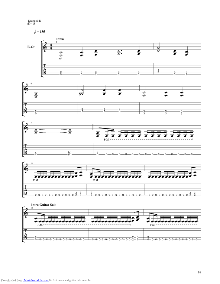Carry On guitar pro tab by Avenged Sevenfold