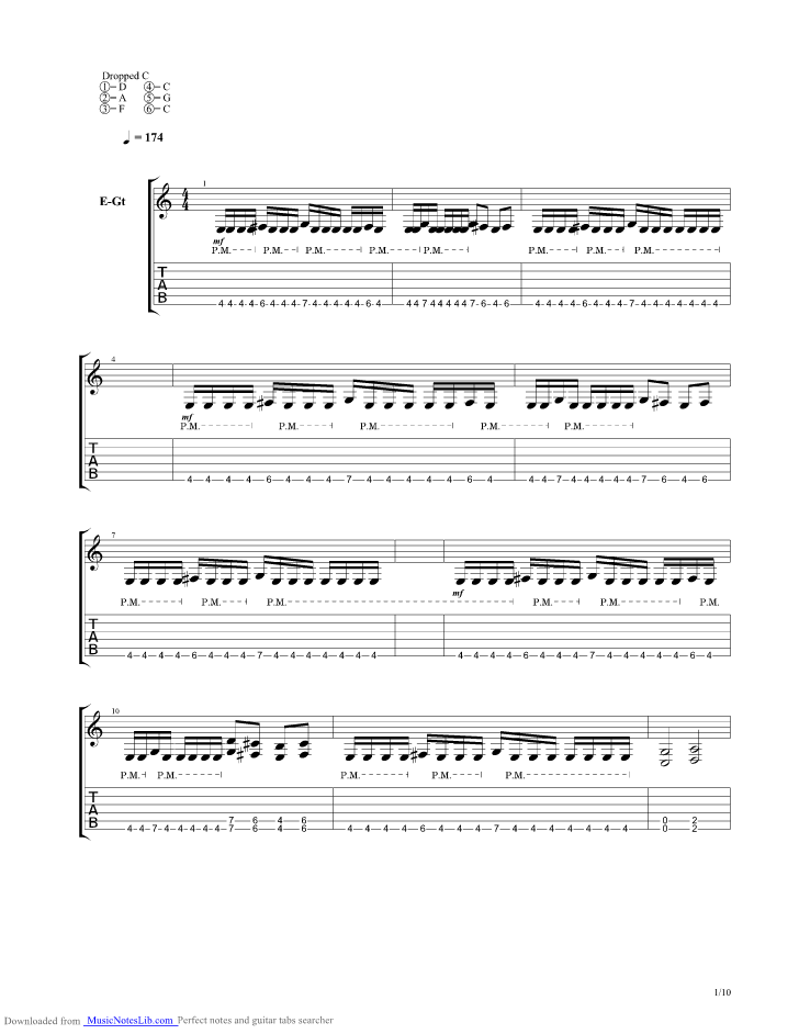 Not Invincible guitar pro tab by Bullet For My Valentine