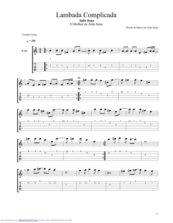 Lambada Complicada guitar pro tab by 4b7418c502704d40a440