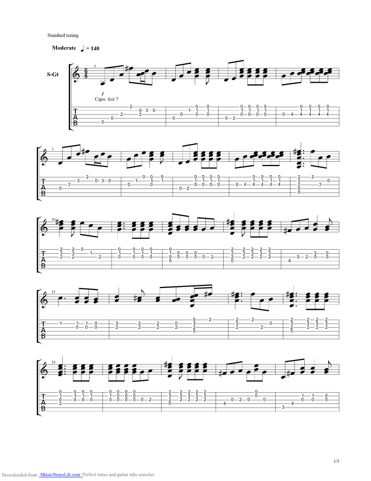 Life Is A Long Song guitar pro tab by Jethro Tull