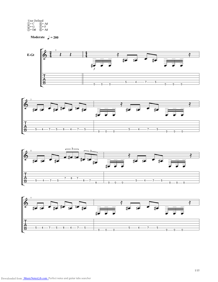 Disrememberence guitar pro tab by Eyes Of a Traitor