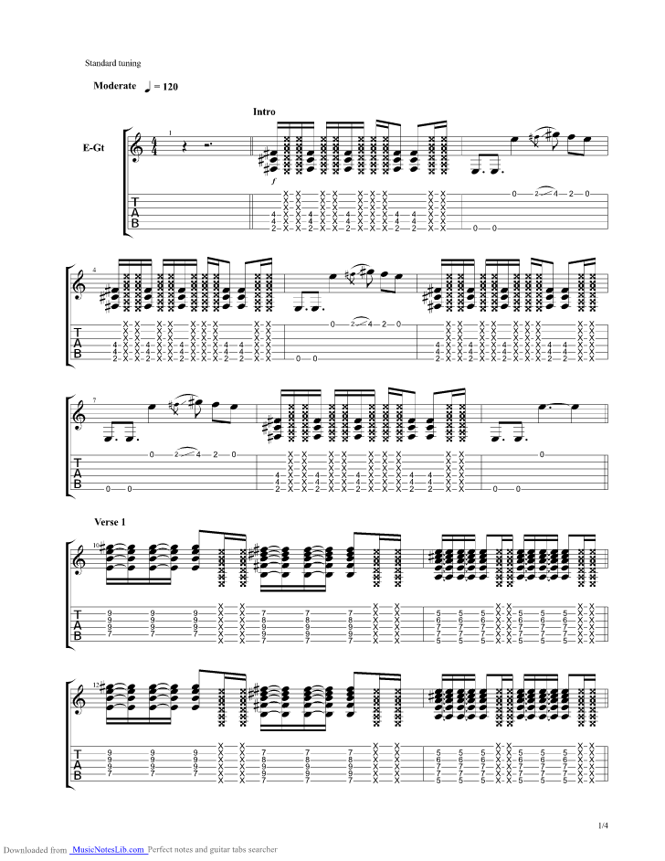 Dust Bin guitar pro tab by John Frusciante