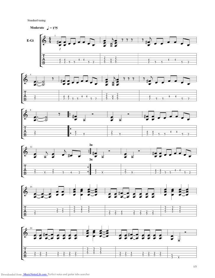 Un Abc Sin Letras guitar pro tab by Platero Y Tu