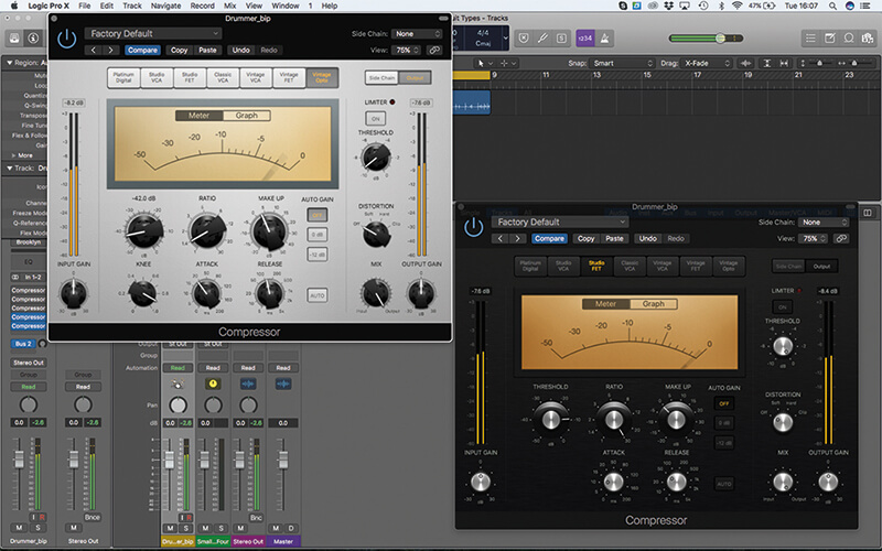 Understanding compressor circuit types in Logic