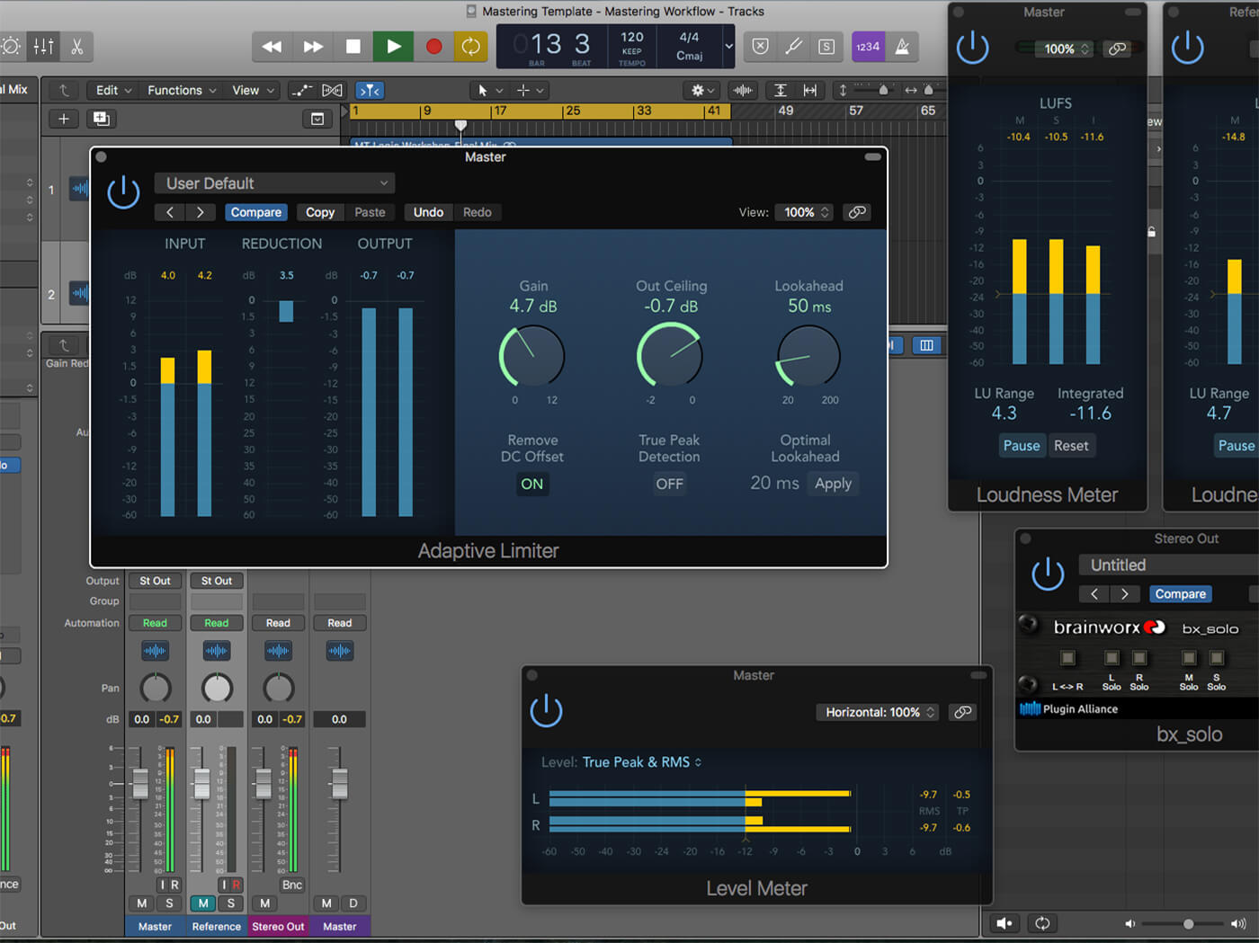 How to develop a professional mastering workflow in Logic