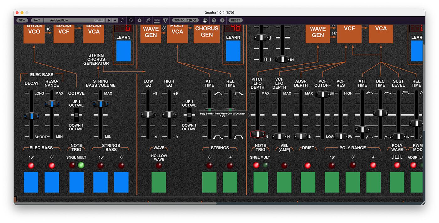 Cherry Audio Quadra review An ultrarare software synthesizer that