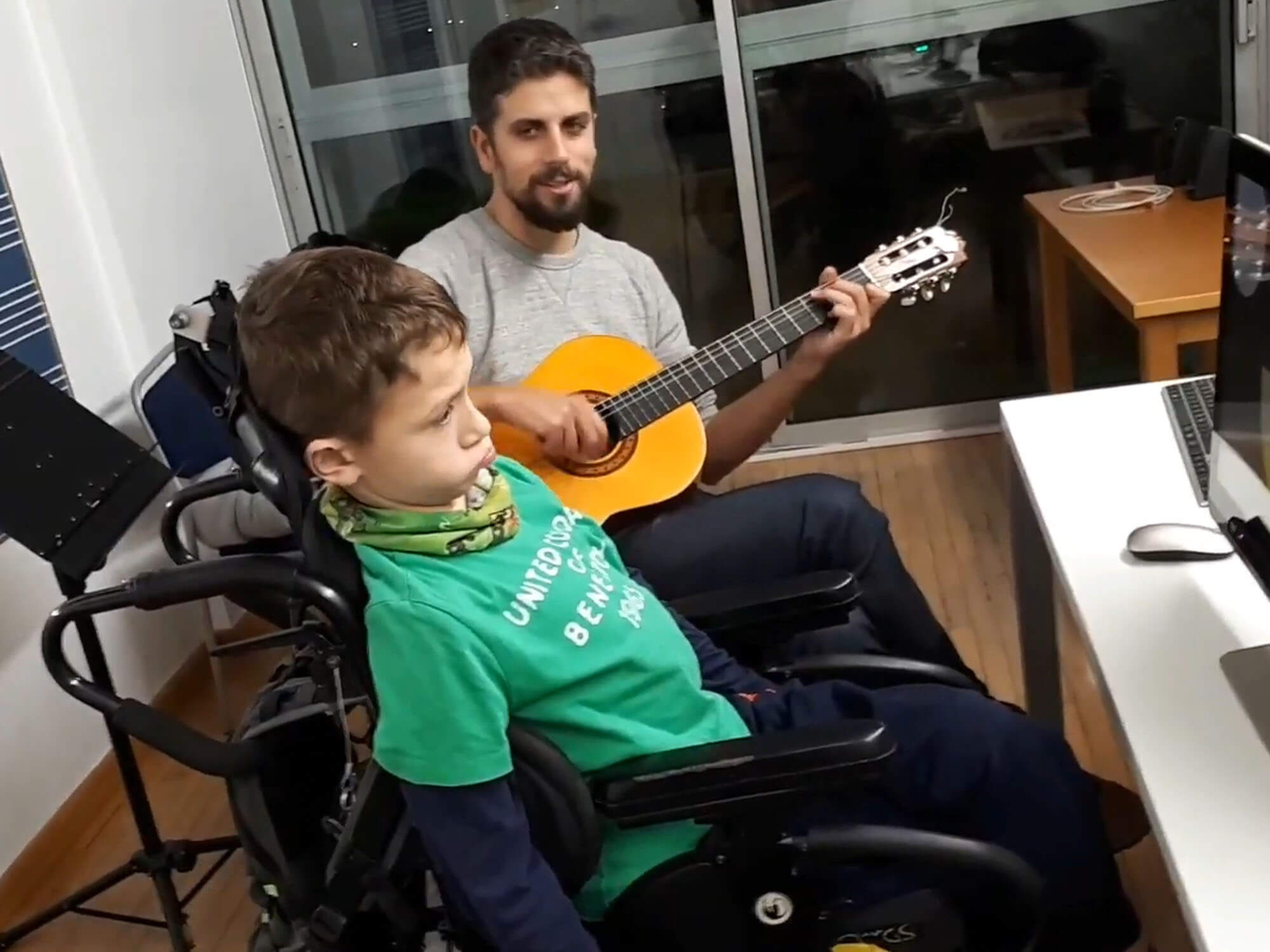 This musician created an instrument that quadriplegics can play with