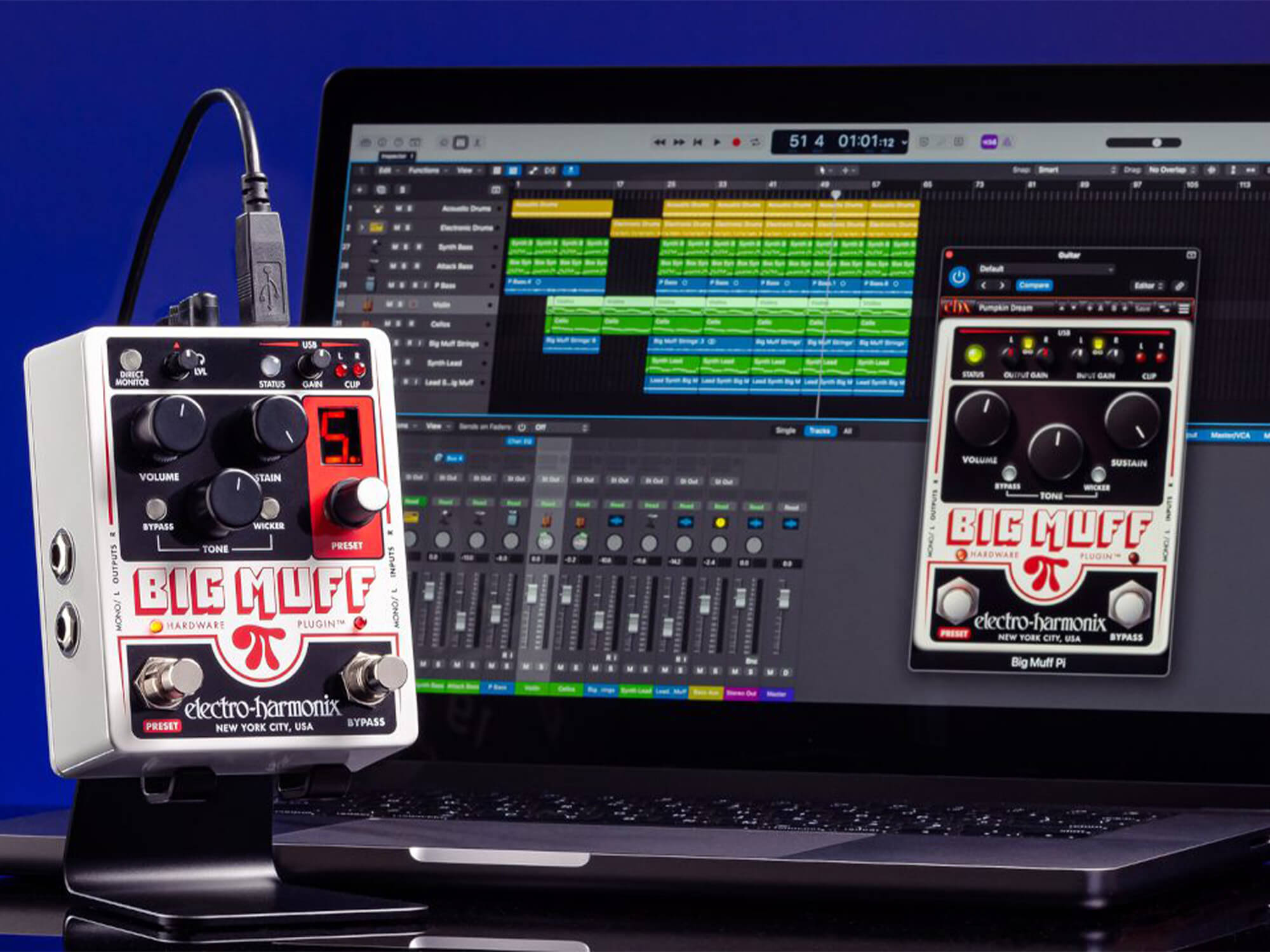 ElectroHarmonix fires out the Big Muff Pi Hardware Plugin