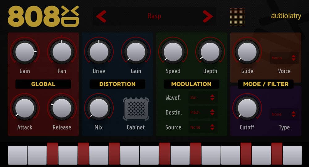 808XD Free 808 Bass VST Instrument By Audiolatry