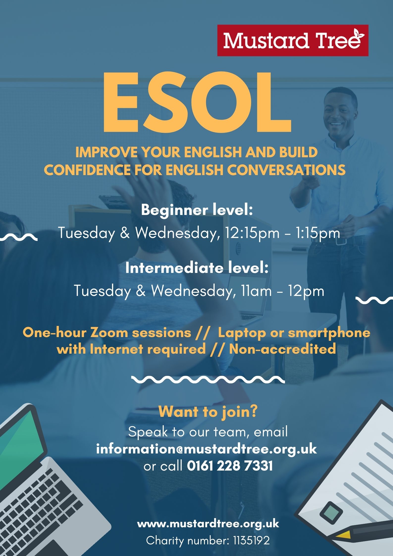 Mustard Tree ESOL Poster