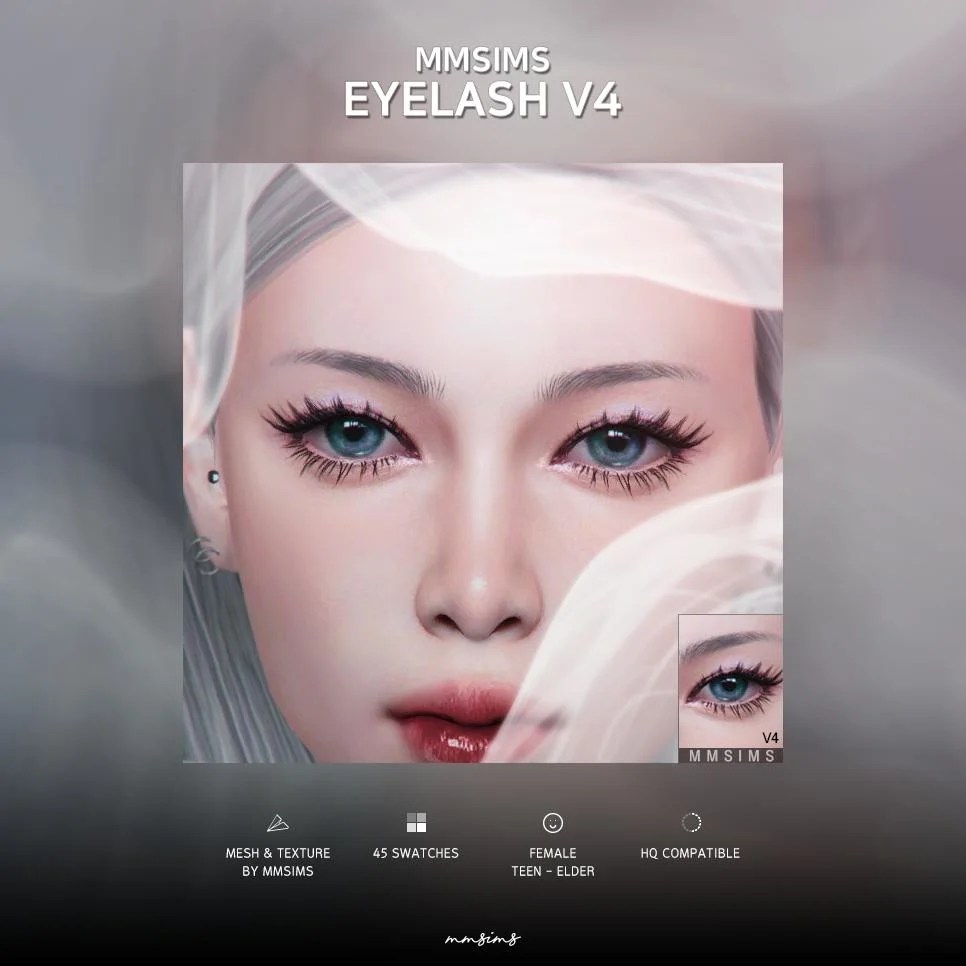 25+ Absolutely Stunning Sims 4 Eyelashes (Sims 4 CC Eyelashes & Mods