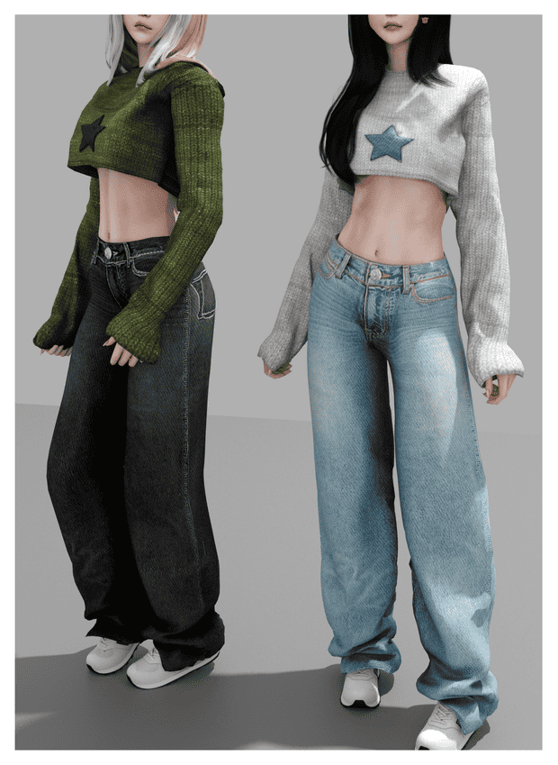 39+ Best Sims 4 Jeans CC Female Denim, Skinny, Mom, Shorts, and More