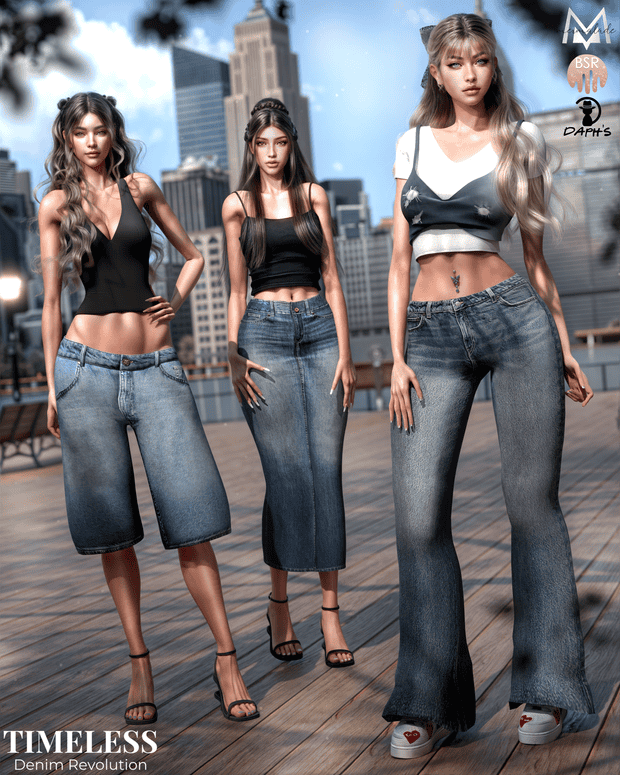 39+ Best Sims 4 Jeans CC Female Denim, Skinny, Mom, Shorts, and More