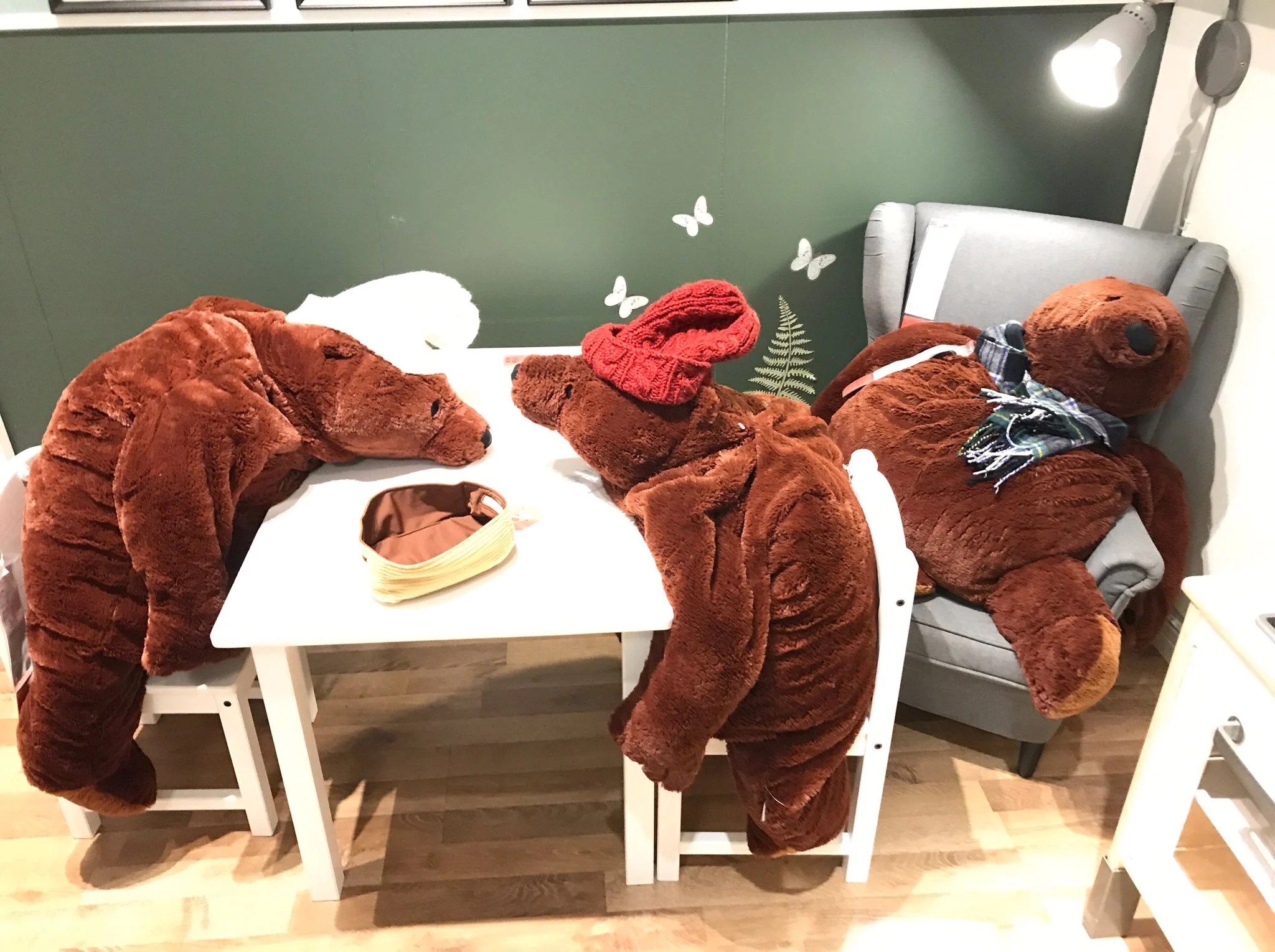 Sluggish IKEA Bear In Japan Always Looks Like It's Had A Rough Day, Is