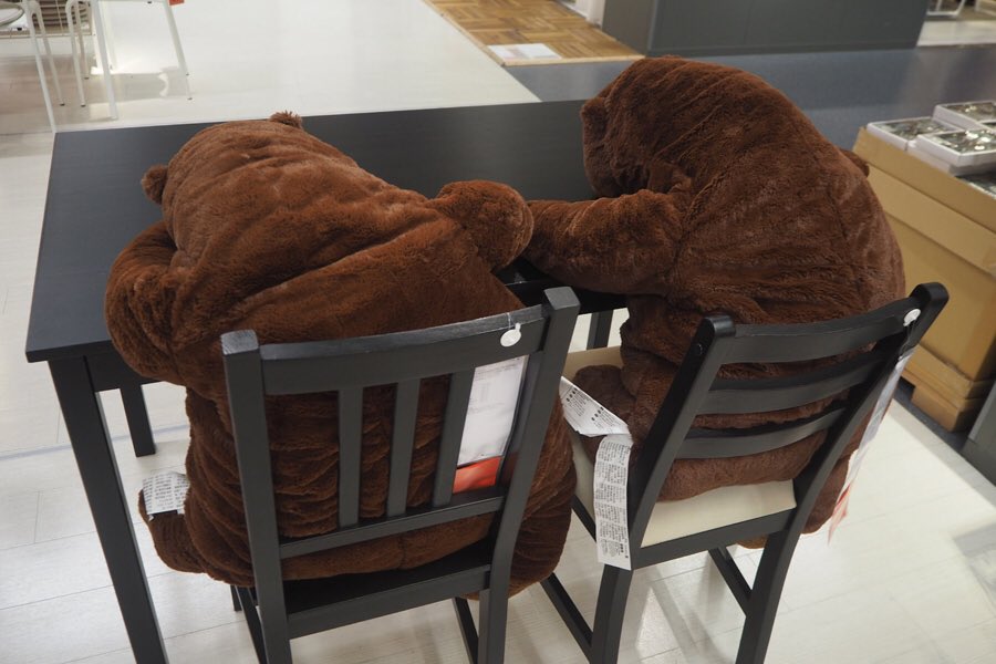 Sluggish IKEA Bear In Japan Always Looks Like It's Had A Rough Day, Is