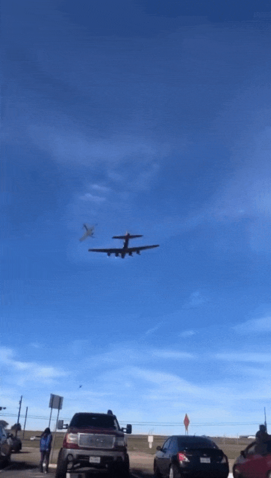 2 Vintage Military Planes Collide At WW2 Airshow In Texas, 6 Feared Dead