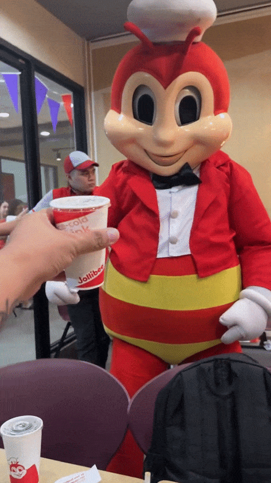 Jollibee Mascot Judges Customer With McDonald’s Cup, Looks Offended By
