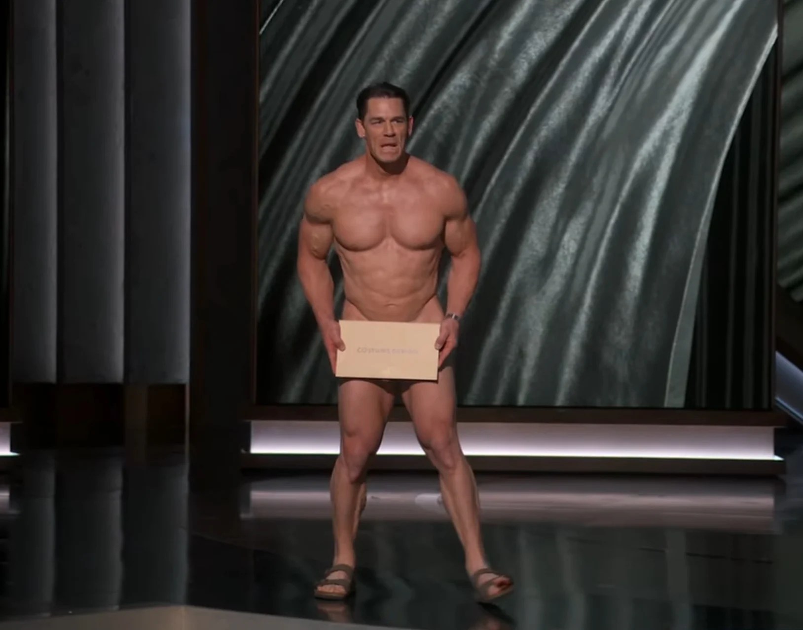 John Cena appears ‘naked’ at the Oscars to present award for Best