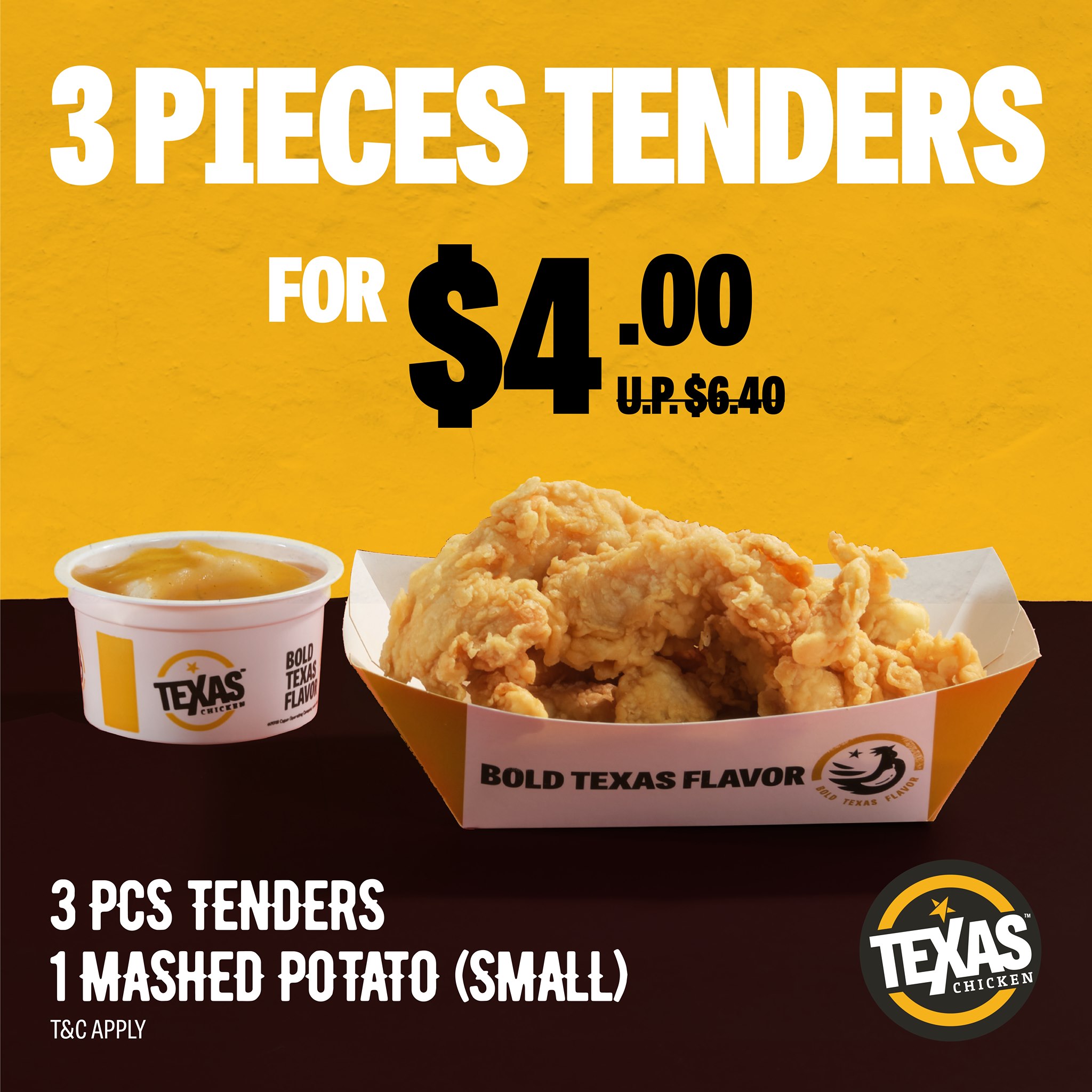 Texas Chicken Singapore offers big discounts, 8pcs chicken for S9.90 and more Mustvisit.sg