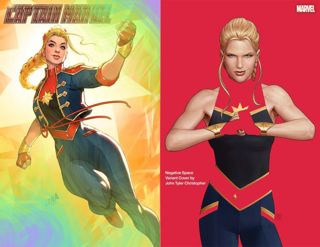 Captain Marvel 1 Nakayama Foil and JTC Negative Virgin Set Mutant