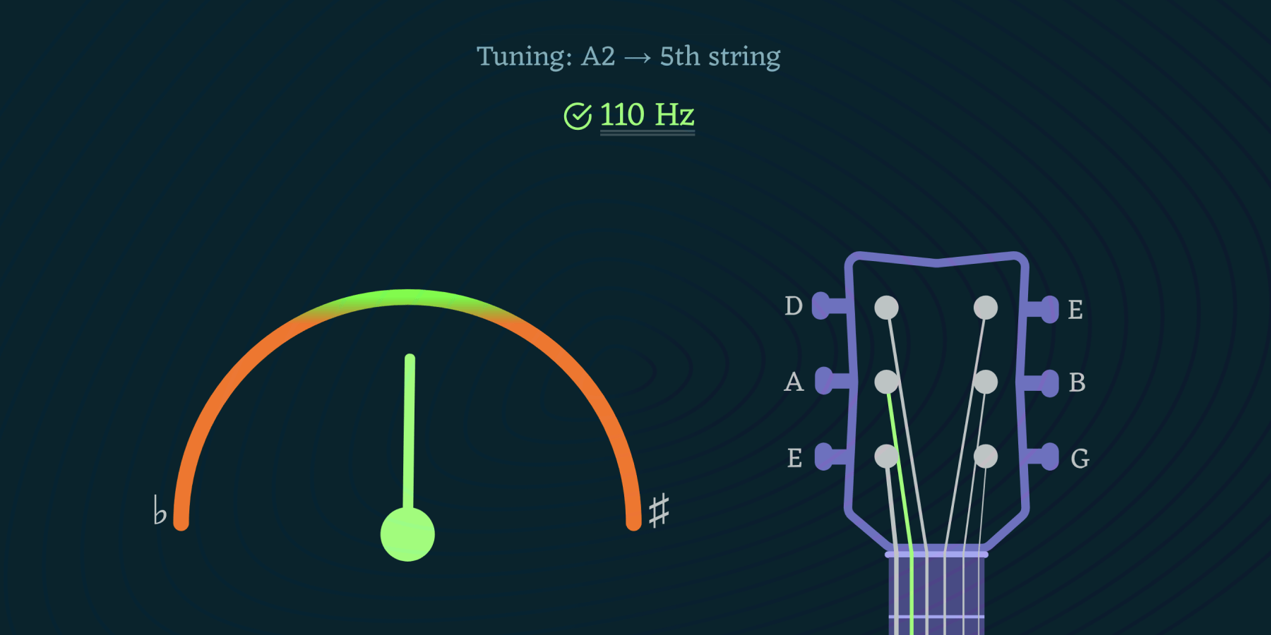 Online Guitar Tuner Standard