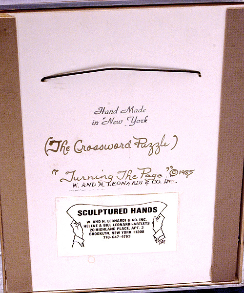 Bill & Helene Leonardi Signed & Dated 1985 The Crossword Puzzle