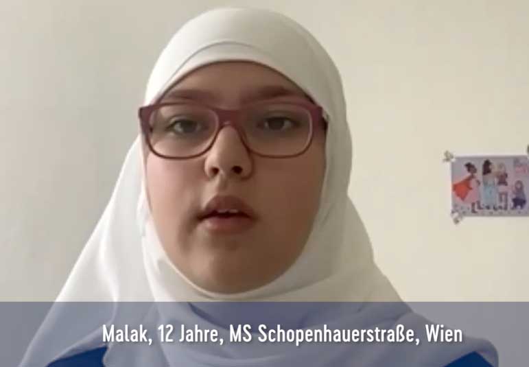 Young Voices Malak, 12 J., MS Schopenhauerstraße, Wien Die Mutmacherei