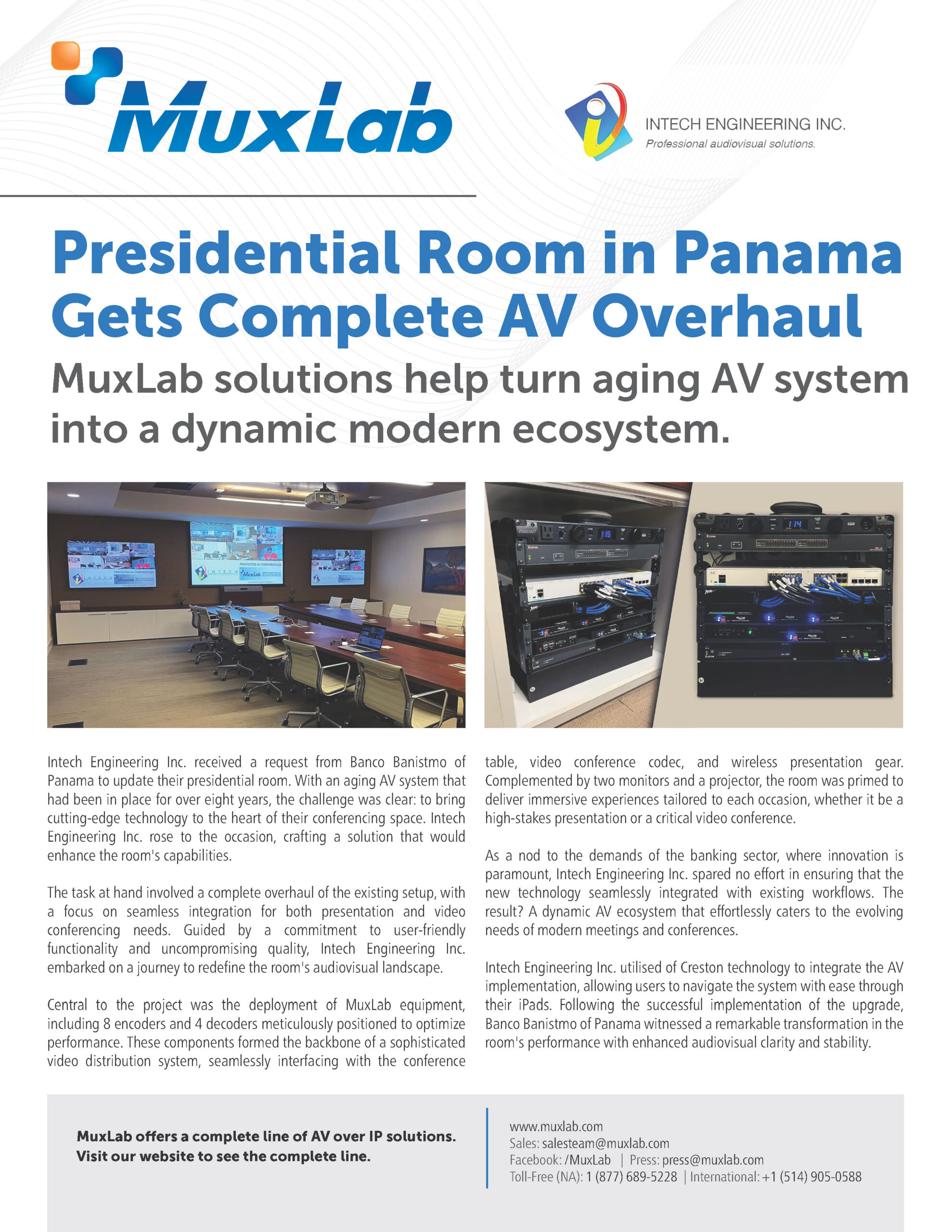 Presidential Room in Panama Gets Complete AV Overhaul Muxlab