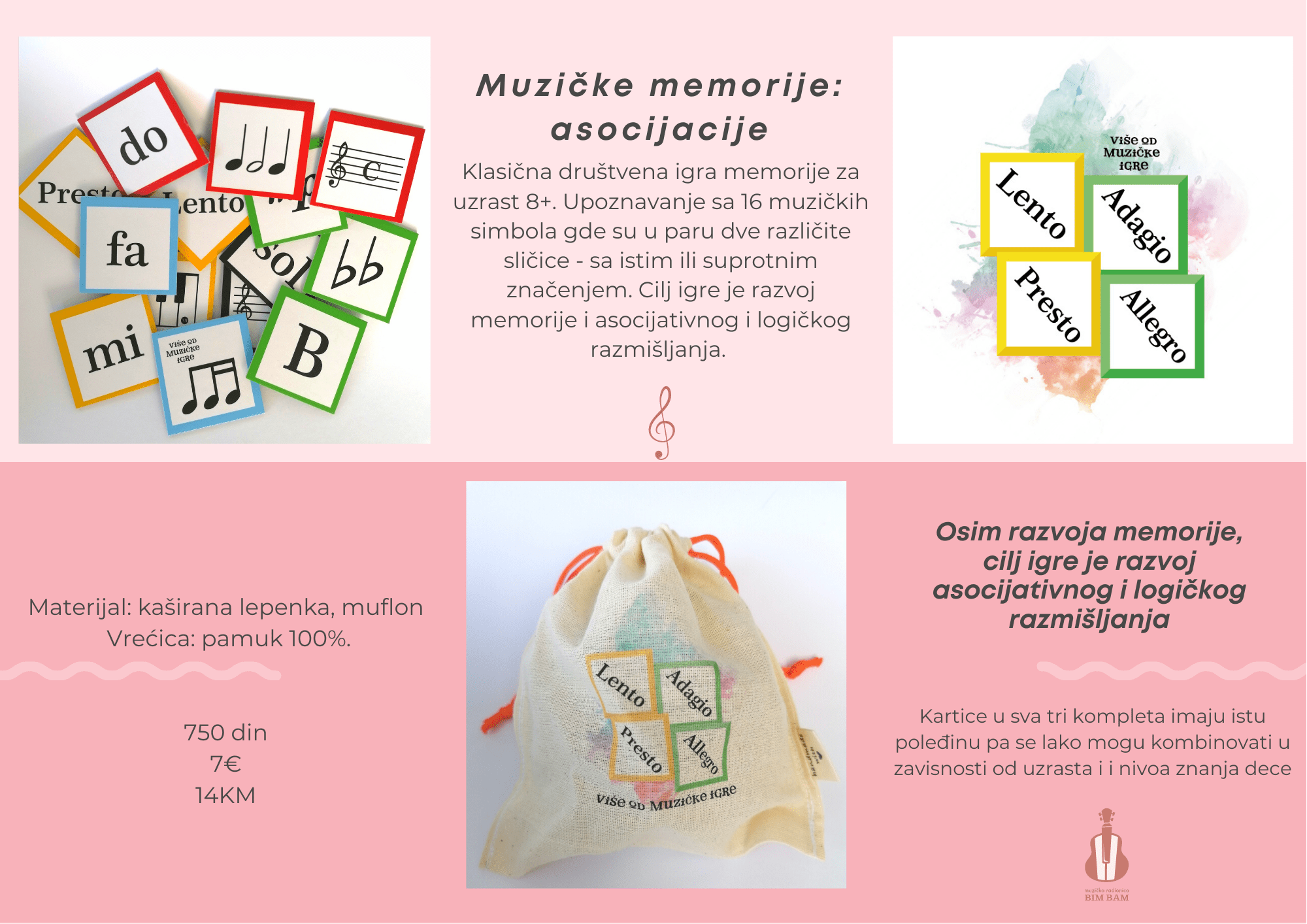 Muzičke memorije, Asocijacije Muzički centar bim bam