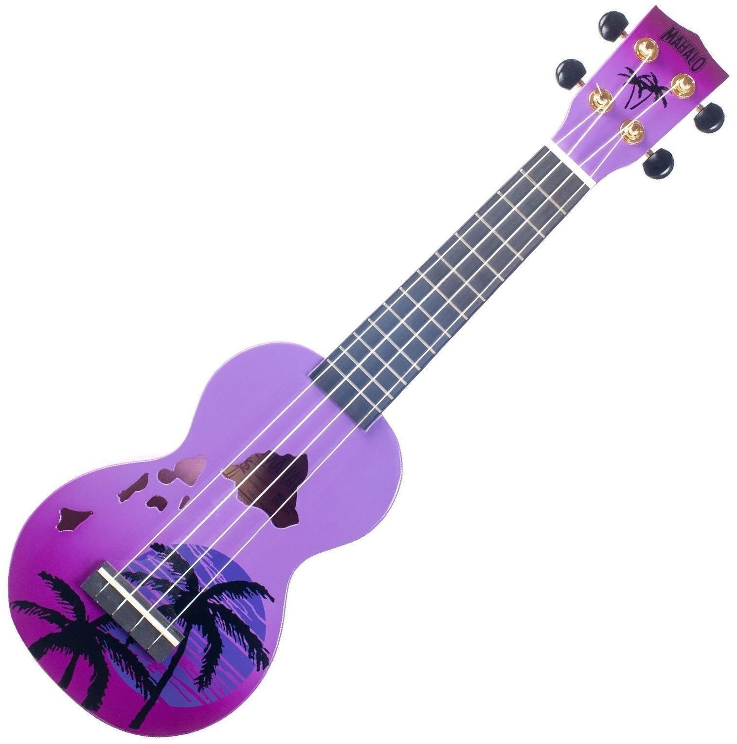 Mahalo Hawaii Ukulélé soprano Hawaii Purple Burst Muziker