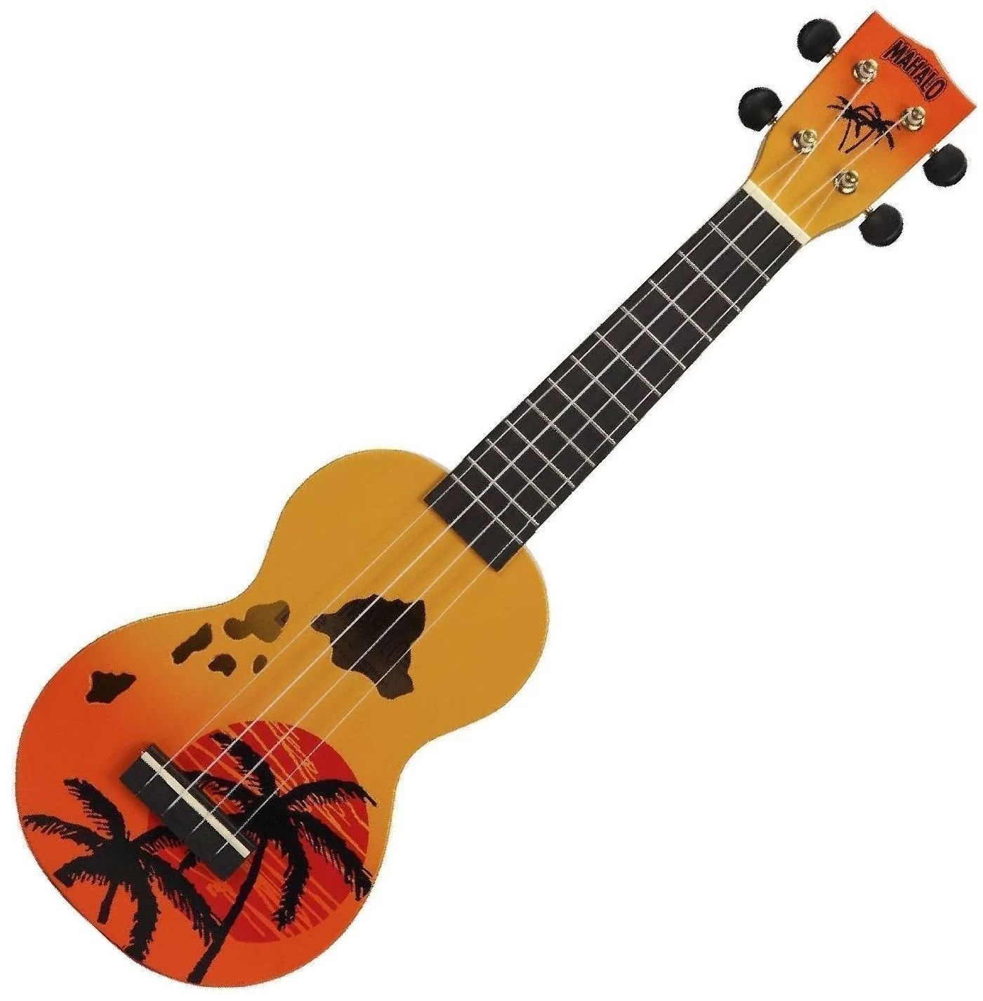 Mahalo Hawaii Soprano ukulele Hawaii Orange Burst Muziker