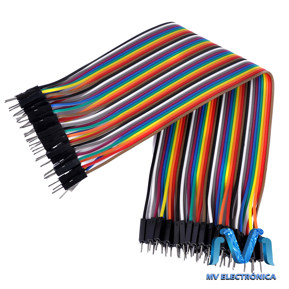 CABLES DUPONT JUMPER MACHO MACHO 40PZS 30CM