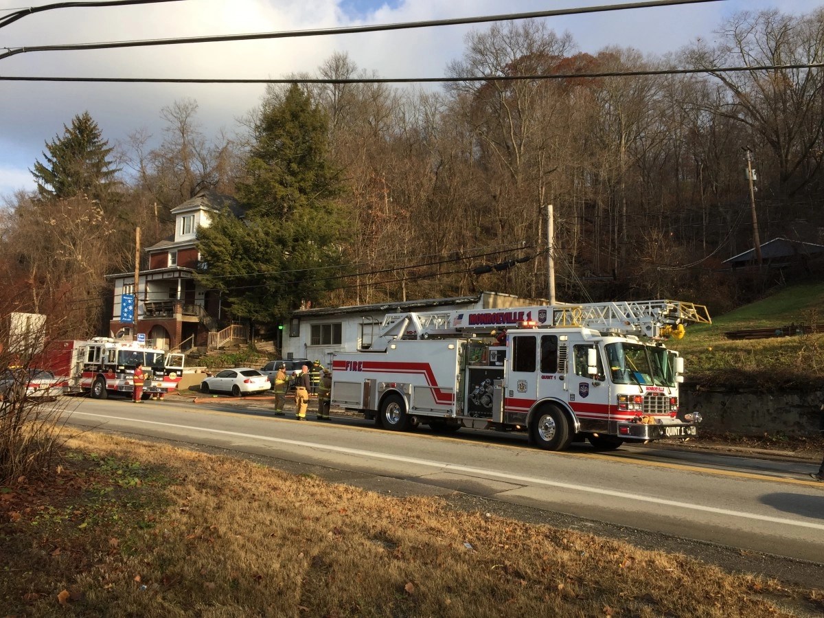 Pitcairn Garage Fire 7 Dec 16 Monroeville Volunteer Fire Company 1