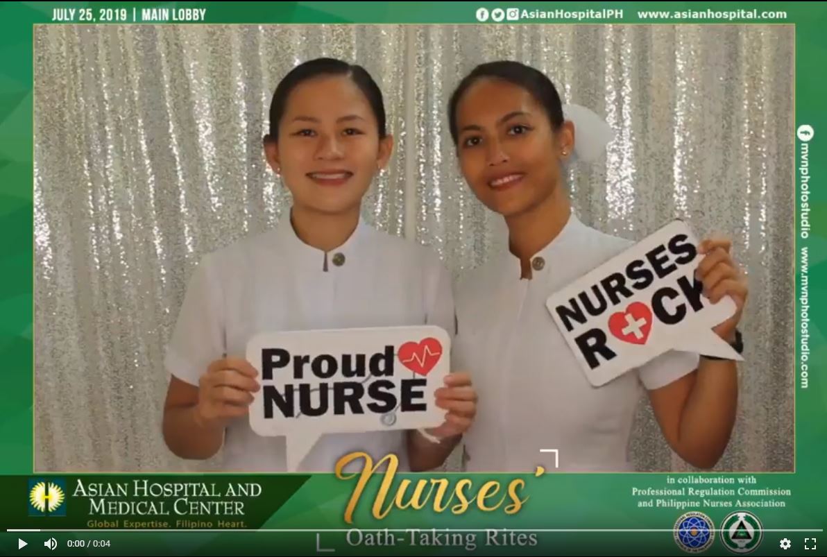 Nurses OathTaking Rites Boomerang MVN Photostudio Photobooth