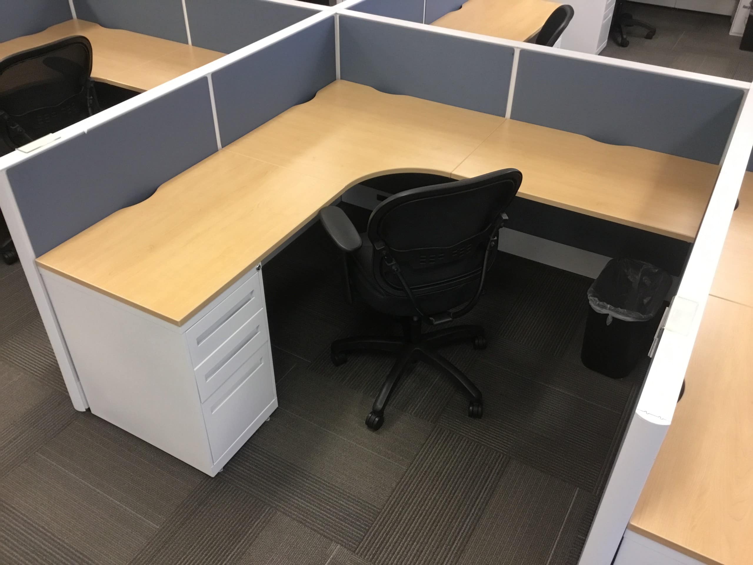 Global Boulevard 6' x 6' Lshaped Workstation MVP Modular Systems