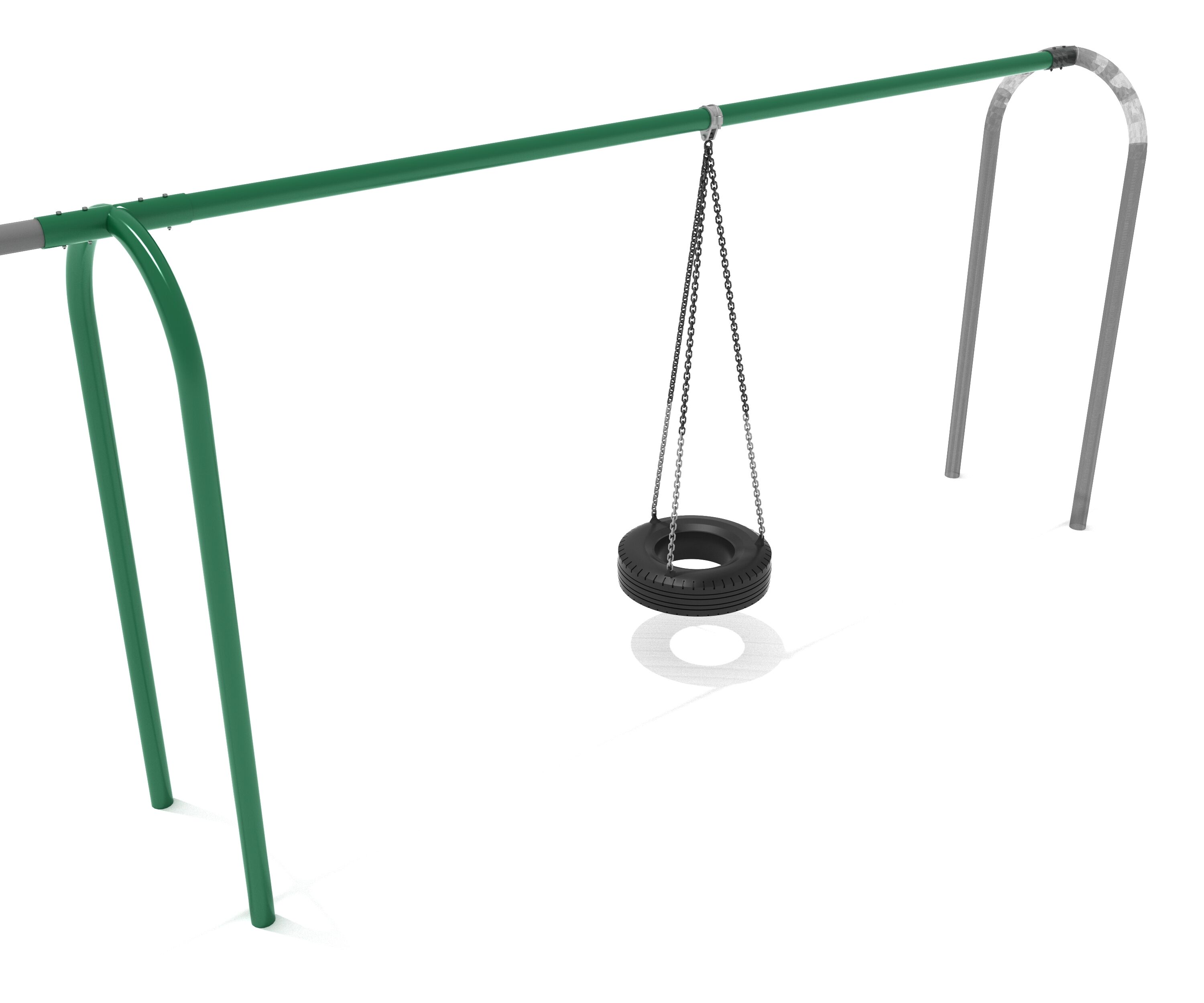8 feet high Elite Arch Post Tire Swing MVP Playgrounds