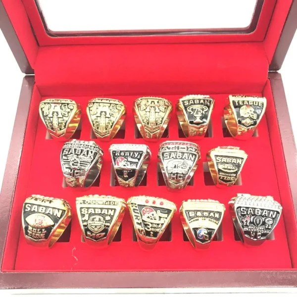 14 Alabama Crimson Tide NCAA championship ring set MVP Ring