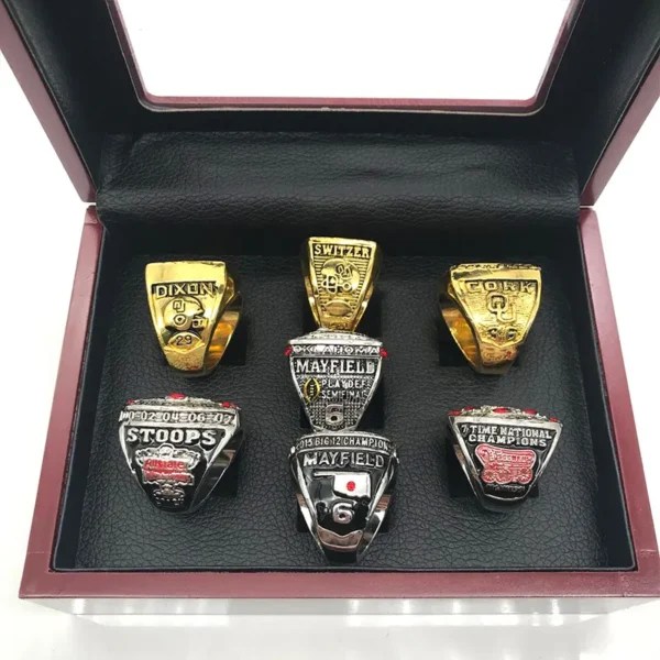 7 Oklahoma Sooners NCAA championship rings set MVP Ring