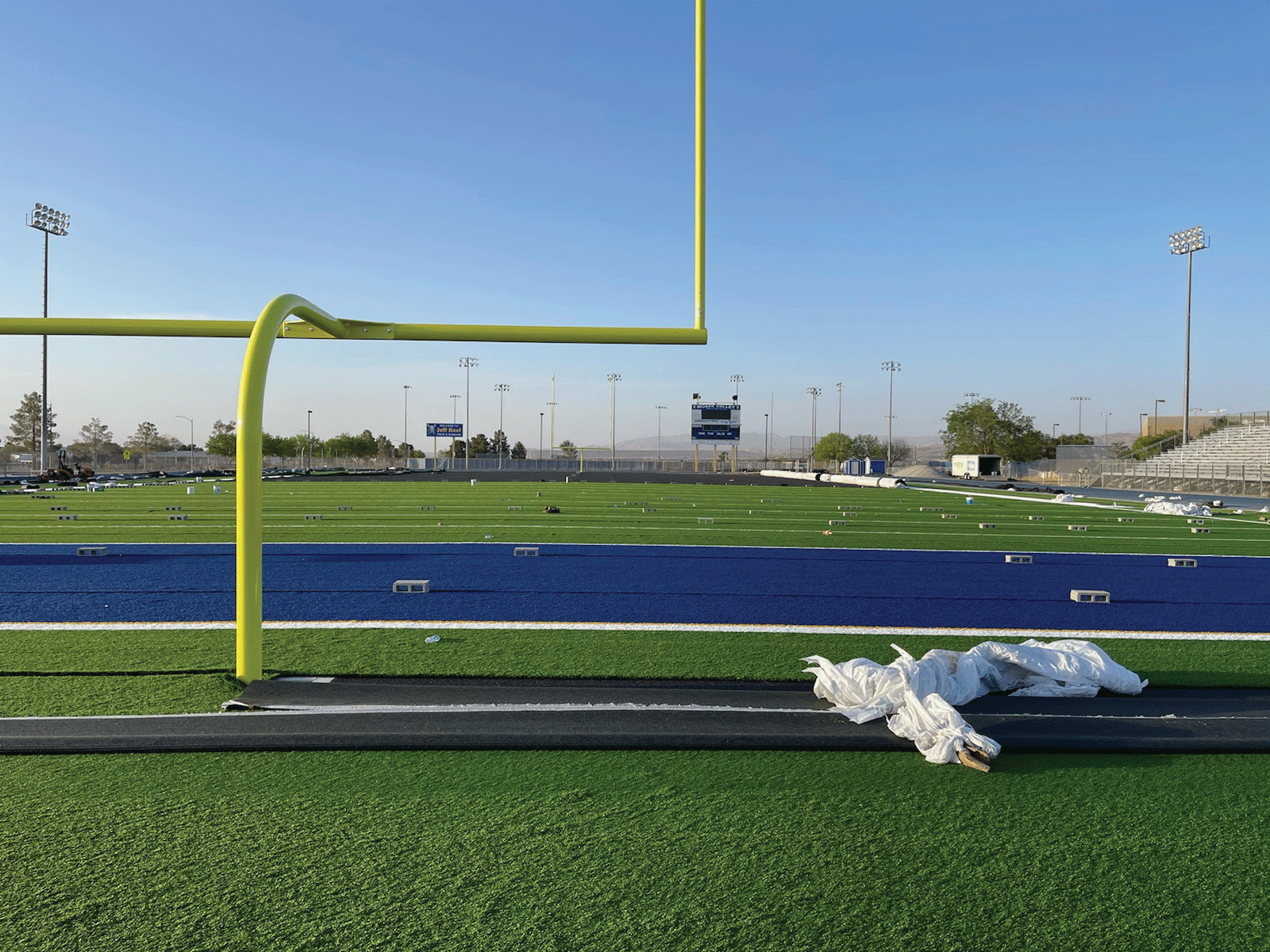 New Turf In Time For Football The Progress