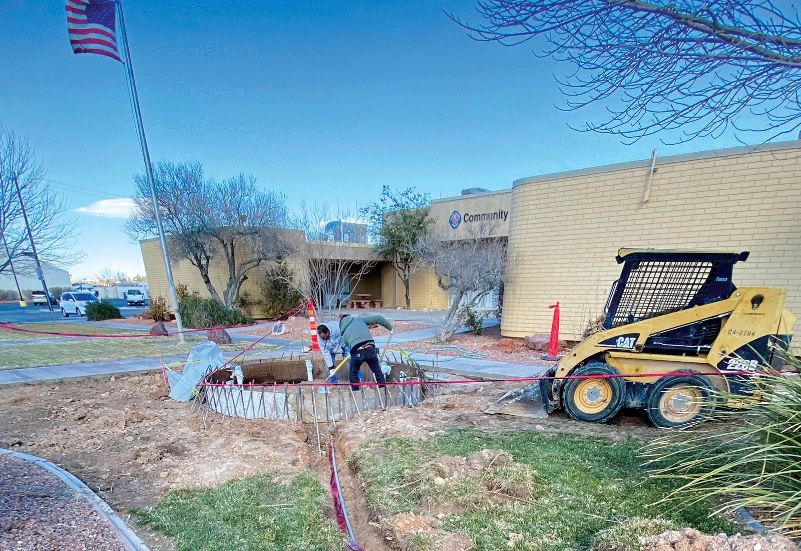 Public Art Installation In Progress In Overton The Progress