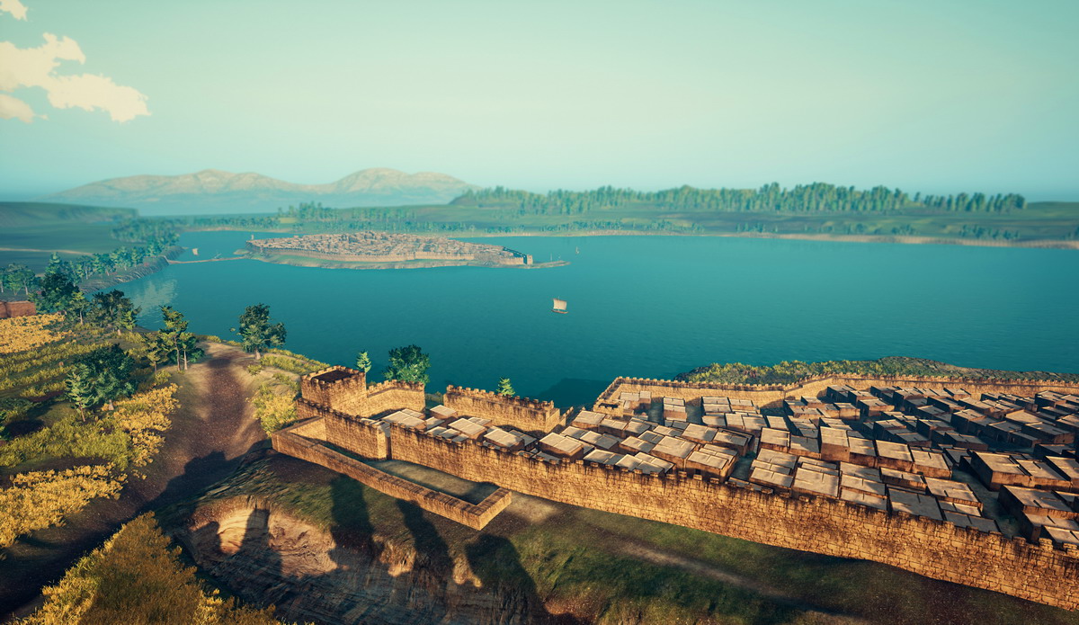 Virtual reality and archaeological reconstruction be there, back then