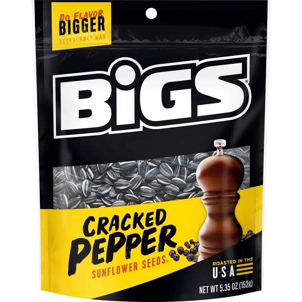 BIGS SUNFLOWER SEEDS SEA SALT & PEPPER 5.35 OZ Midwest Distribution