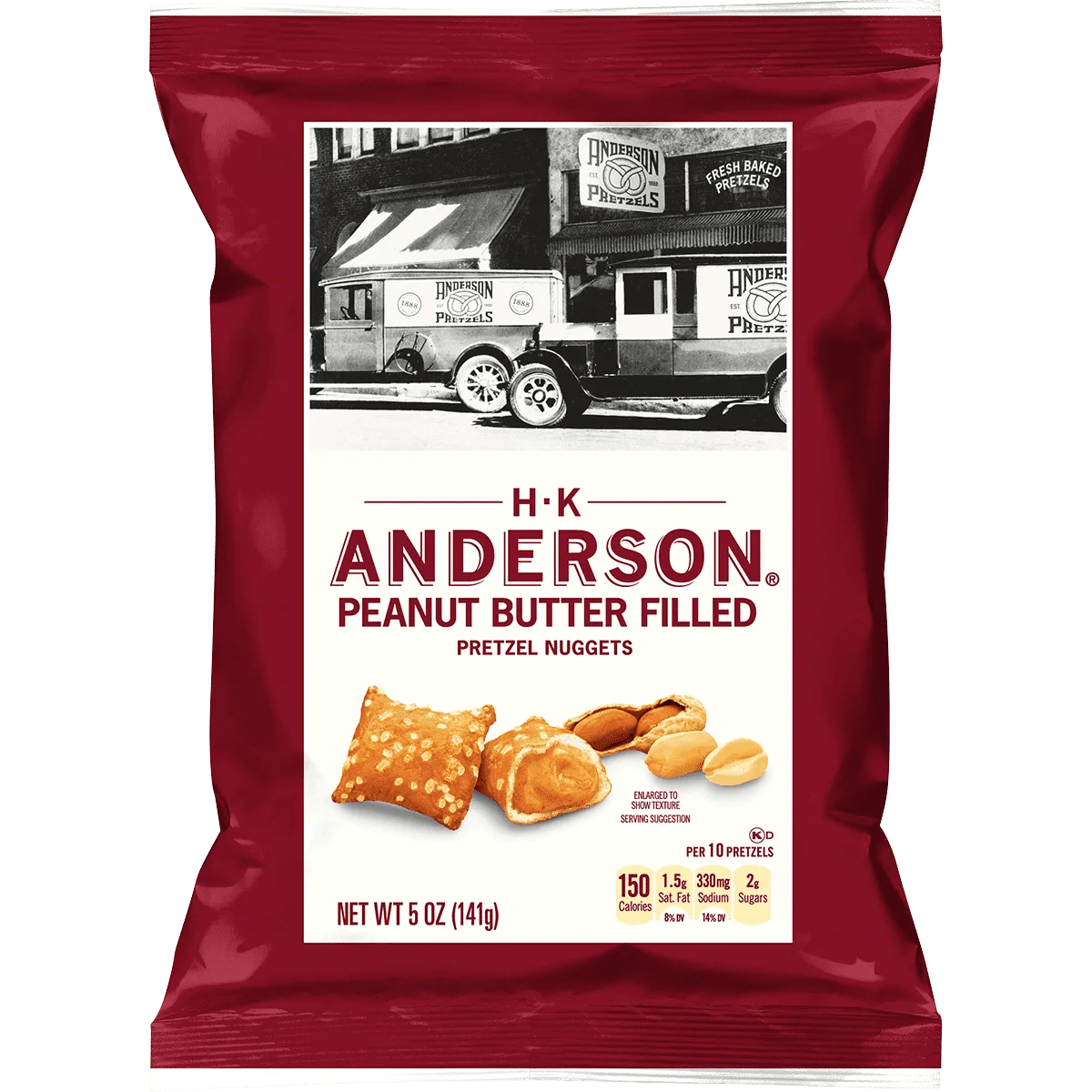 H. K. ANDERSON PEANUT BUTTER FILLED PRETZEL NUGGETS 5 OZ Midwest
