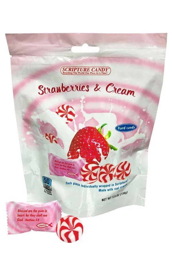 CREAMER CANDIES STRAWBERRIES & CREAM 5.5 OZ BAG Midwest Distribution