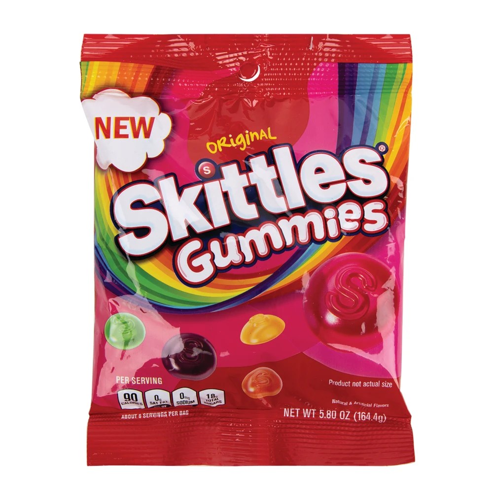 MARS SKITTLES GUMMIES ORIGINAL PEG PACK 5.8 OZ Midwest Distribution