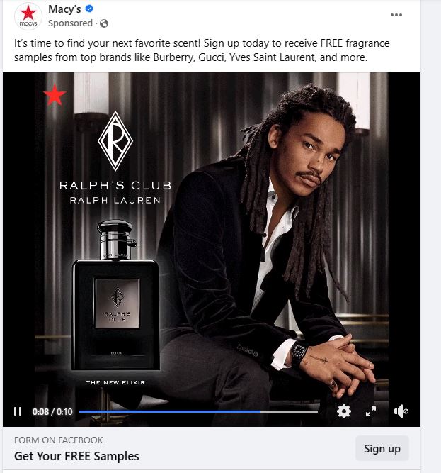 FREE Macy's Fragrance Samples! (select Facebook accounts) MWFreebies