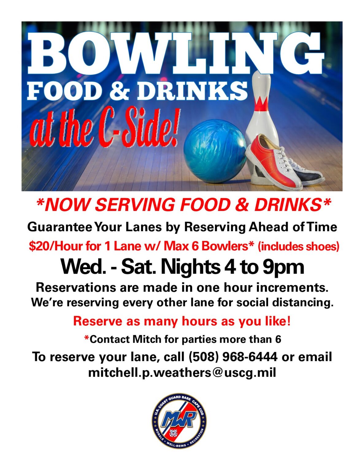 Events In Cpe Cod March 2023 CSide Bowling is Open Wed Sat USCG Base Cape Cod MWR