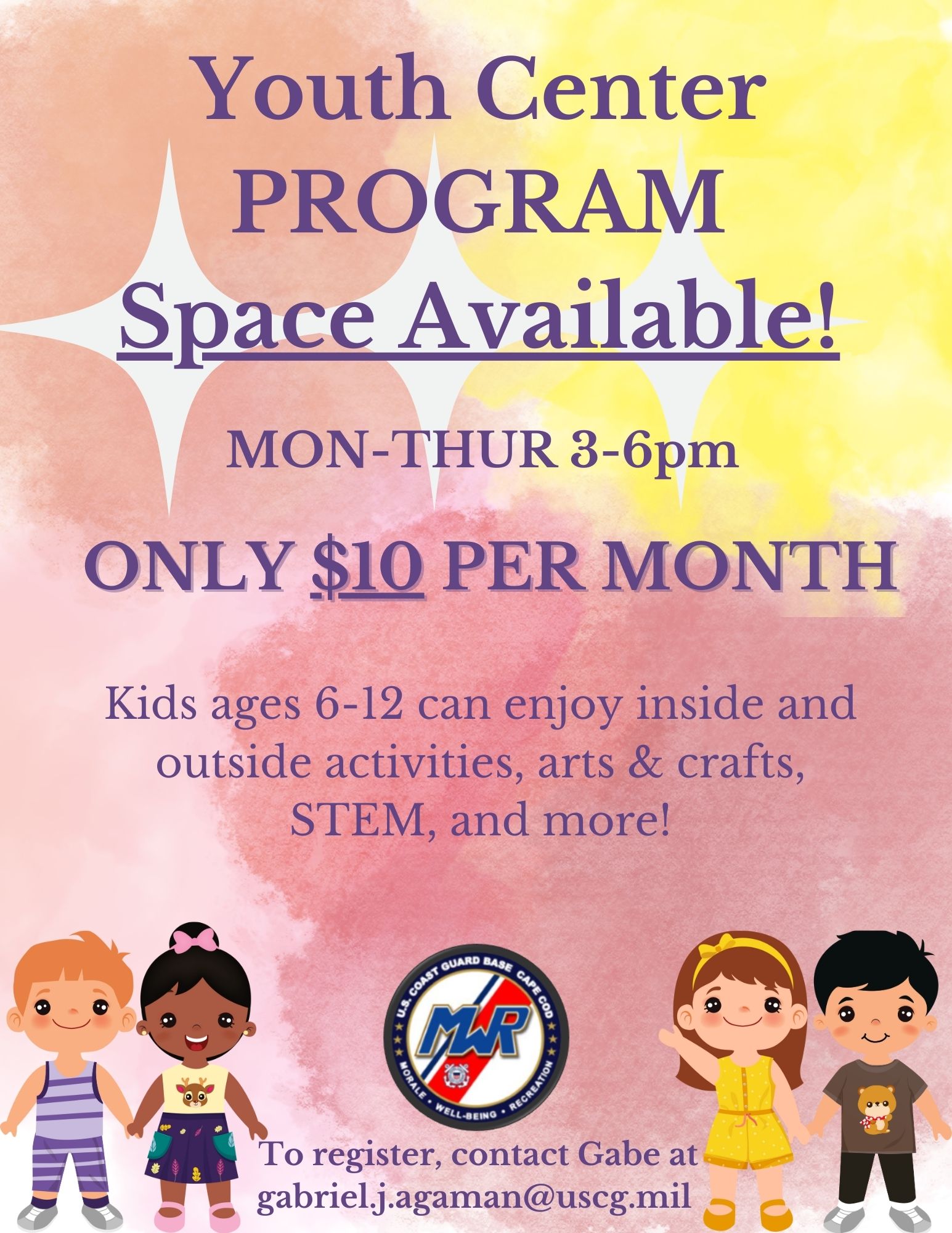 Youth Programs USCG Base Cape Cod MWR