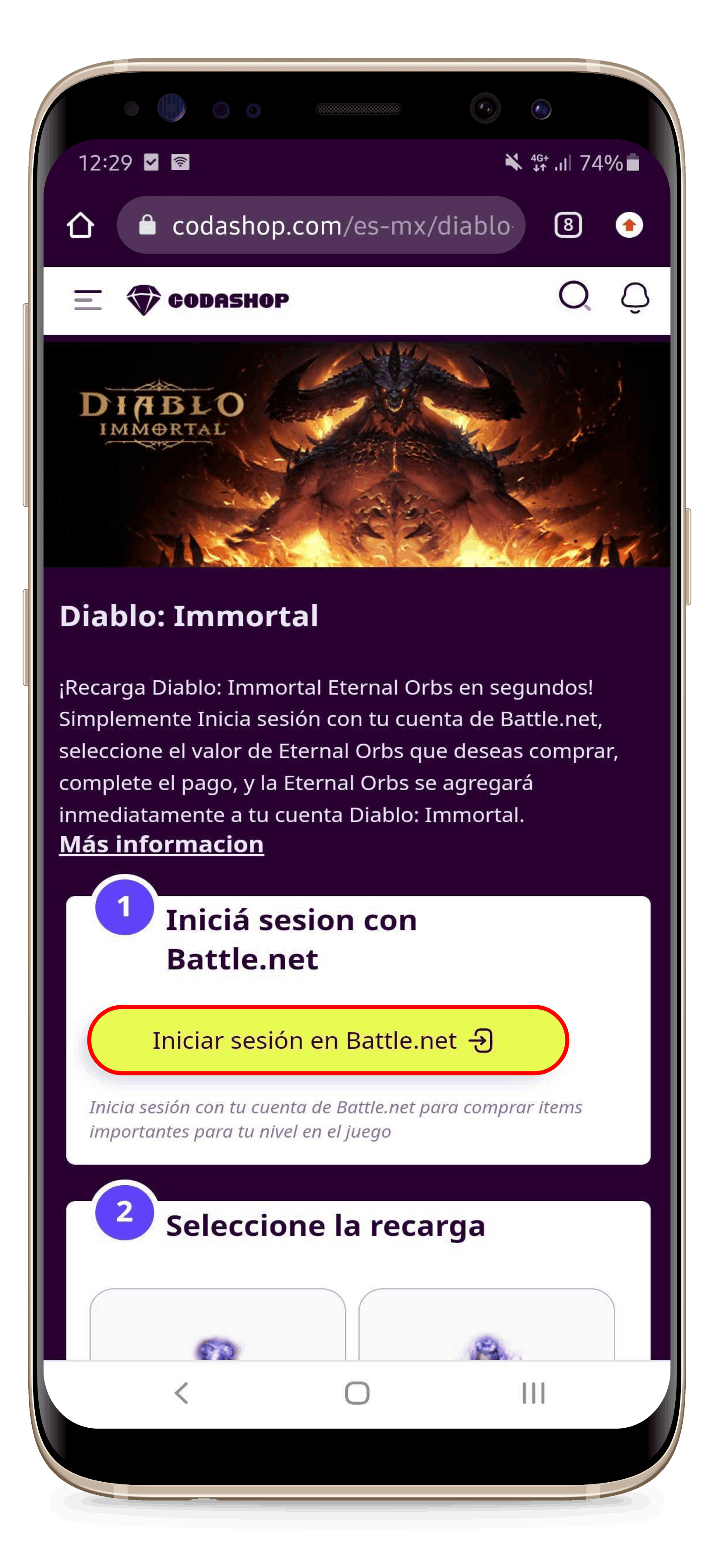 Cómo recargar Diablo Immortal en México